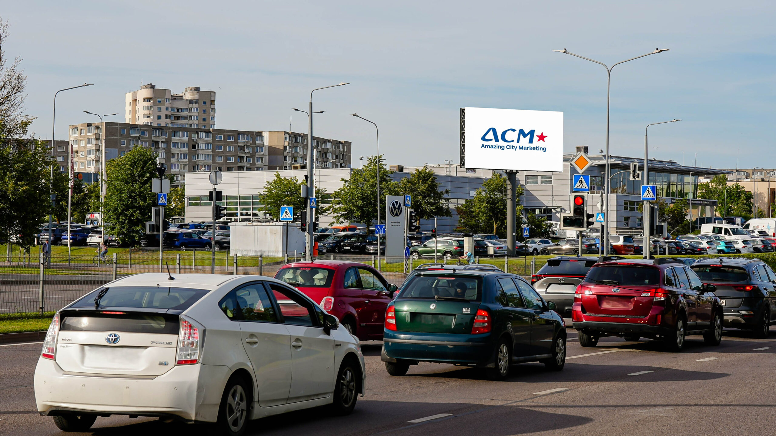 ACM kintamojo vaizdo ekranas PAŠILAIČIAI, Vilniuje Laisvės pr. ir Baltrušaičio g. sankryžoje